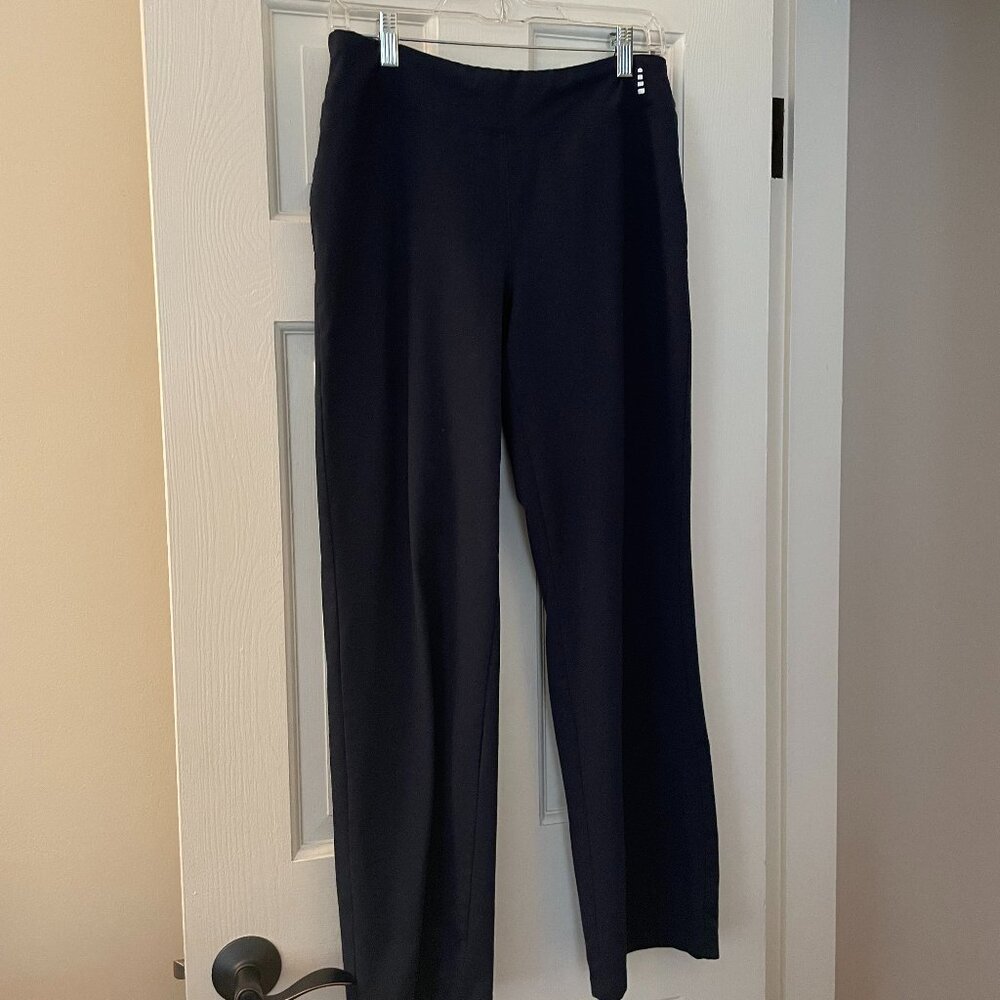 Woman Lands End Navy Size Medium Yoga Pants - Picture 2 of 7